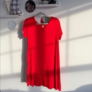 Red T shirt Dress